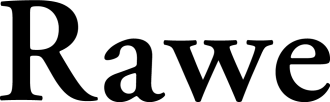 Das Logo der Firma Rawe GmbH in Schwarz vor neutralen Hintergrund.