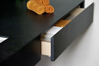 Untertisch Schublade schwarz Badmöbel