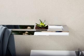 Reling mit als Pflanzentopf genutzte Glasschale - Serie liaison von EMco